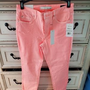 Ella Moss bright coral jeans size 27